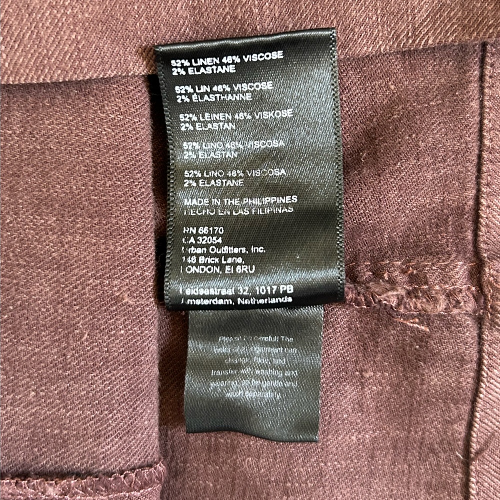 NWT Anthropologie dark brown square neck cargo dress linen blend size 10 - Picture 11 of 13
